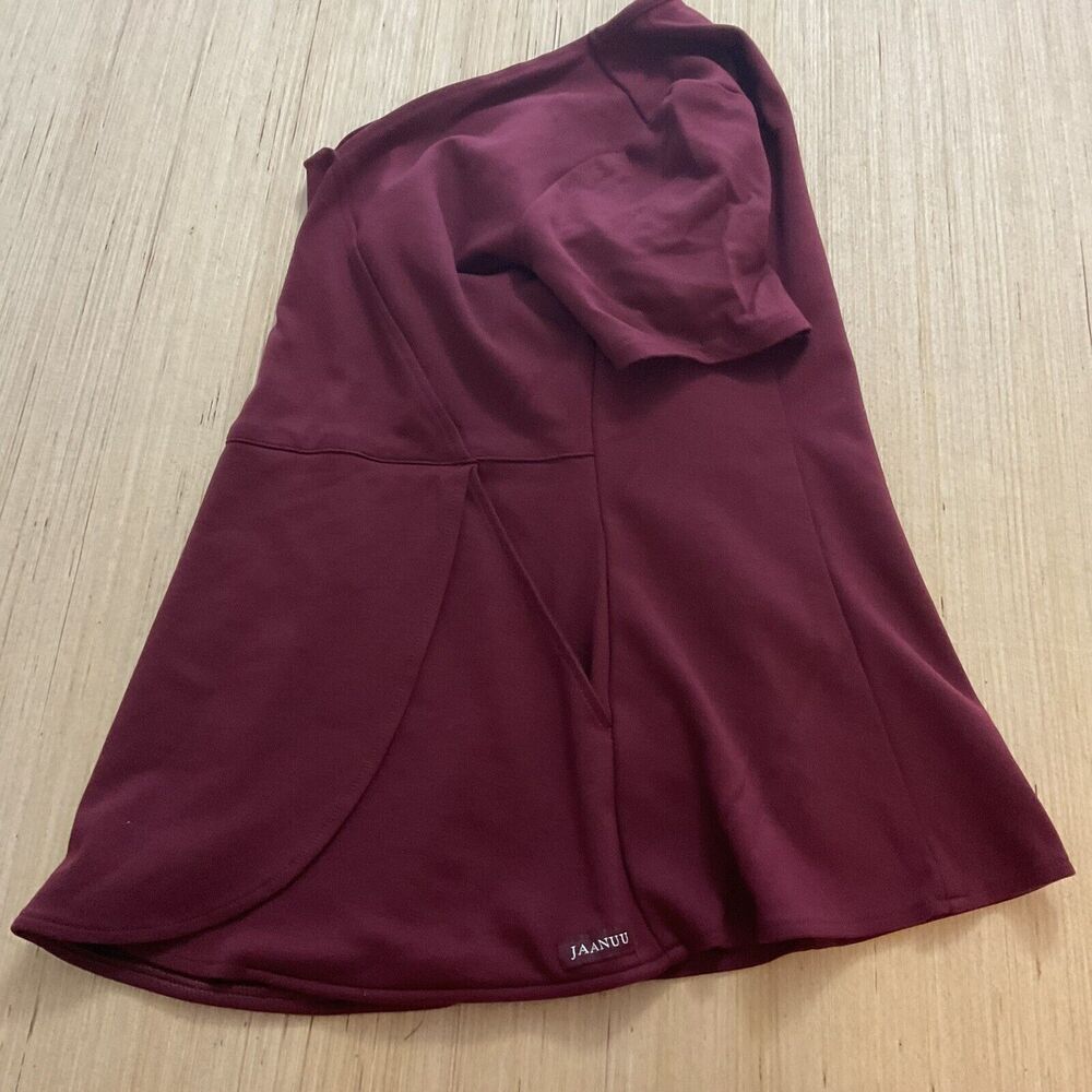 Jaanuu Tulip Womens Medical Scrub Top Wine Maroon crimson Small J96203 - Picture 4 of 9